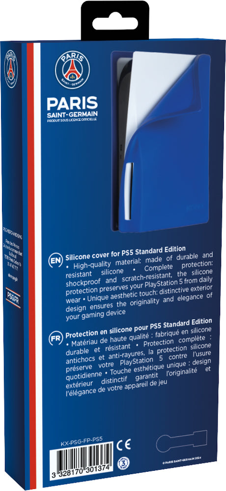 Façade de protection - KONIX - PSG - PS5 - Silicone - Antichoc - Anti-rayures - Bleu