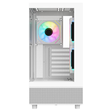 Boitier Moyen Tour ATX iTek Showbui 42 RGB avec panneaux vitrés (Blanc)