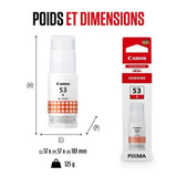 Bouteille d'encre - CANON - GI-53R - Rouge - CompatibilitÈ PIXMA G650 et G550 - (4717C001)