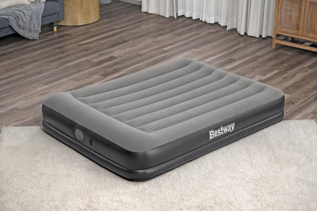 Matelas gonflable - BESTWAY - 671BU - Tritech Queen - 2 places, pompe USB intégrée, 2,03 m x 1,52 m x 36 cm