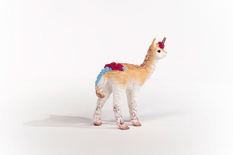 Figurine de Licorne Lama - Figurine Amusante et Durable aux Détails Brillants avec une Corne Brillante en Spirale - Pour Garçons et