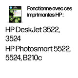 HP 364 Pack de 4 cartouches d'encre noire, cyan, jaune et magenta authentiques (N9J73AE) pour DeskJet 3070A, Photosmart 5525/6525