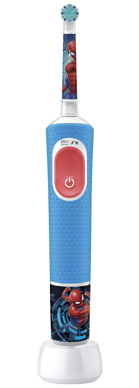 Oral-B Pro Kids3+ Brosse a dents électrique enfant Spiderman, Marvel, 1 Brossette Brossage Doux, Minuteur et Vibrations