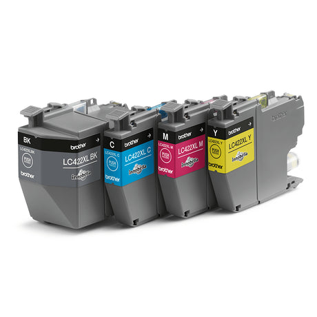 4 Cartouches d'encre LC421XLVAL - BROTHER - Noir, Cyan, Magenta et Jaune 500 pages - Pour DCP-J1050DW, MFC-J1010DW et DCP-J1140DW
