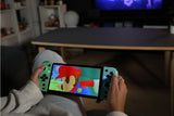 Manettes Joypads - Nintendo Switch et Switch OLED - KONIX - Autonomie 8 h - Fonction vibration - Vert et bleu