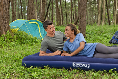 Matelas gonflable camping - BESTWAY - 2 places - 191x137x22 cm avec pompe électrique externe Powertouch