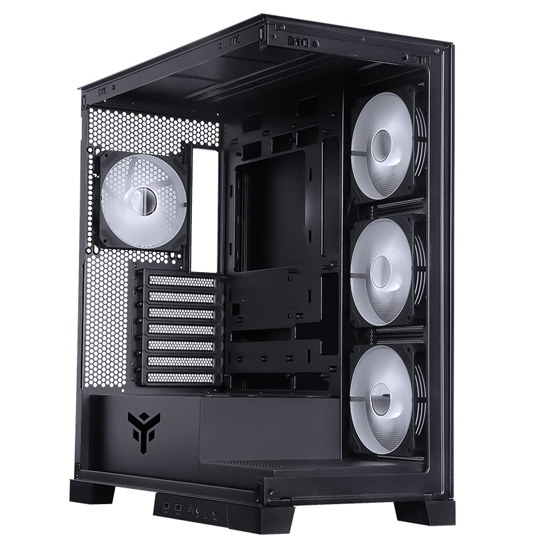 Boitier Moyen Tour ATX iTek Showbui 45 RGB avec panneaux vitrés (Noir)