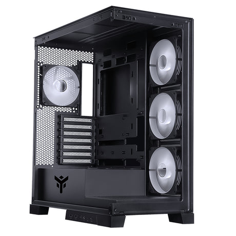 Boitier Moyen Tour ATX iTek Showbui 45 RGB avec panneaux vitrés (Noir)