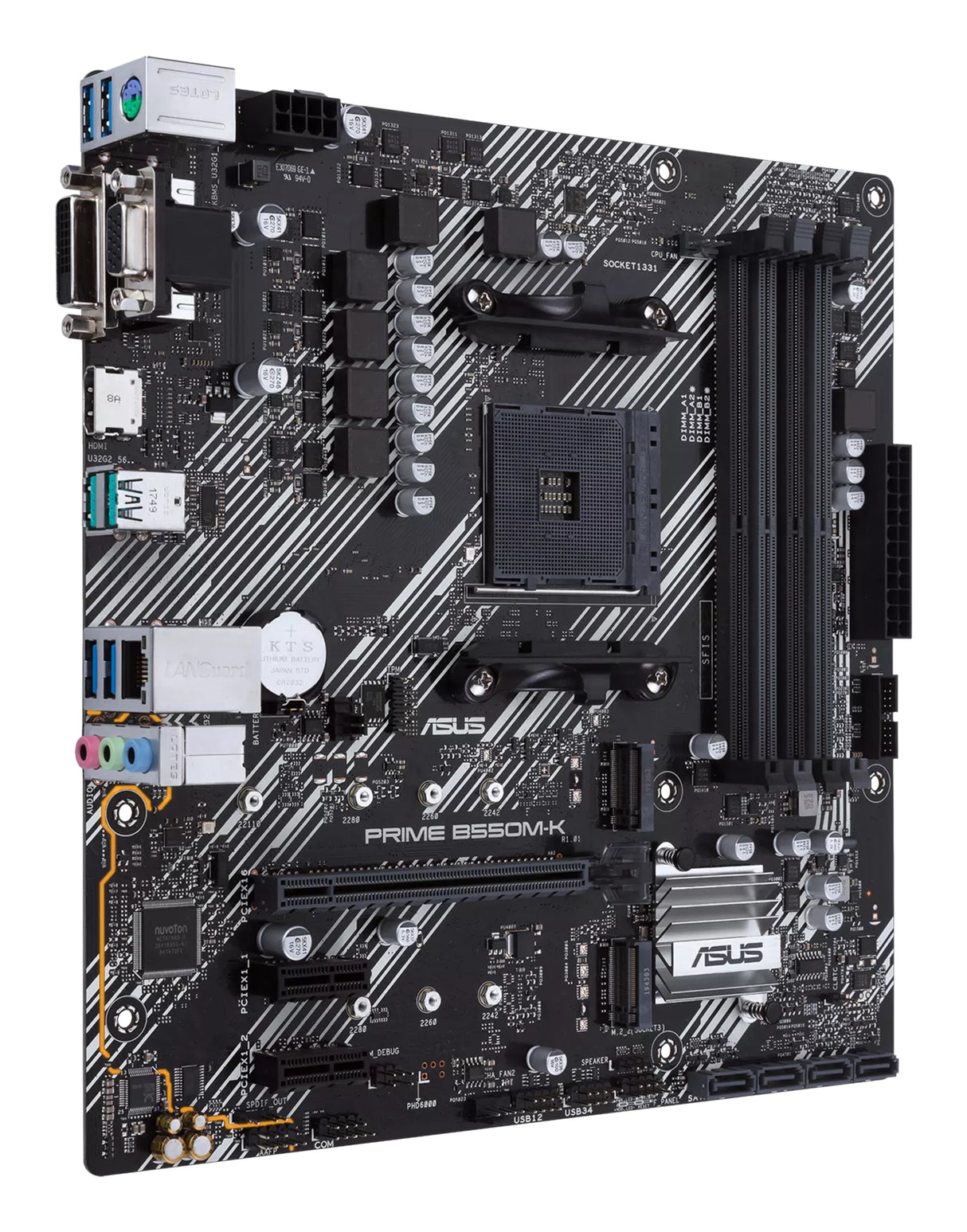 Carte mere - ASUS - PRIME B550M-K - AMD B550 - Emplacement AM4 micro ATX