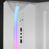 Boitier Mini Tour Micro ATX Mars Gaming MC-S1 RGB avec panneau vitré (Blanc)