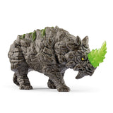 Figurine Rhino de Pierre, Figurine fantastique, Monstre Mythique et Puissant avec une Tete Mobile, Schleich 70157 Eldrador Creature