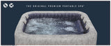Spa gonflable BESTWAY - Lay-Z-Spa San Fransisco - Hydrojets - 230 x 230 x 71 cm - 5 a 7 places - Carré (couverture, 5 appuie-tete)