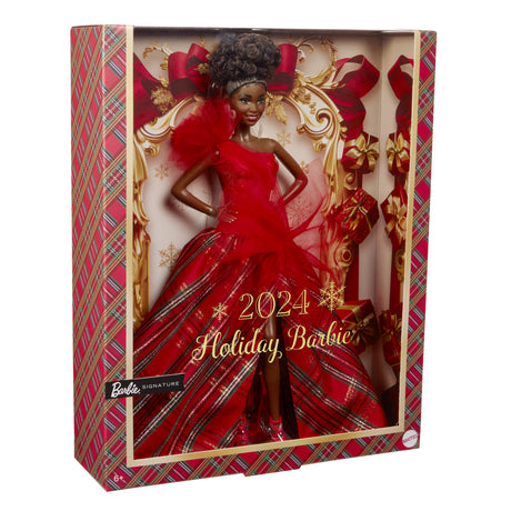 BARBIE Poupée joyeux noël brune HRM62