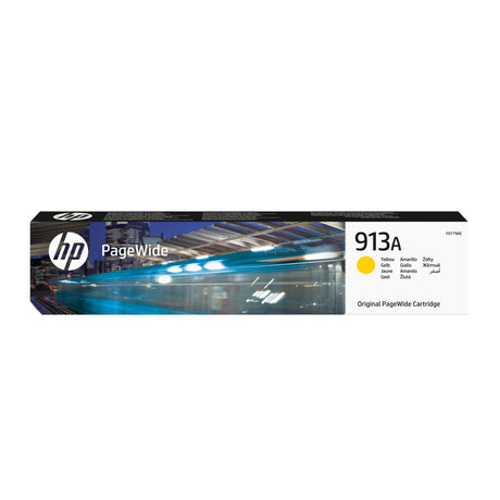 HP 913A Cartouche d'encre jaune PageWide authentique (F6T79AE) pour HP PageWide 377/452/477