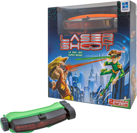 Jeu de société - MEGABLEU - Laser Shoot - Duel au laser avec masques et vies a perdre
