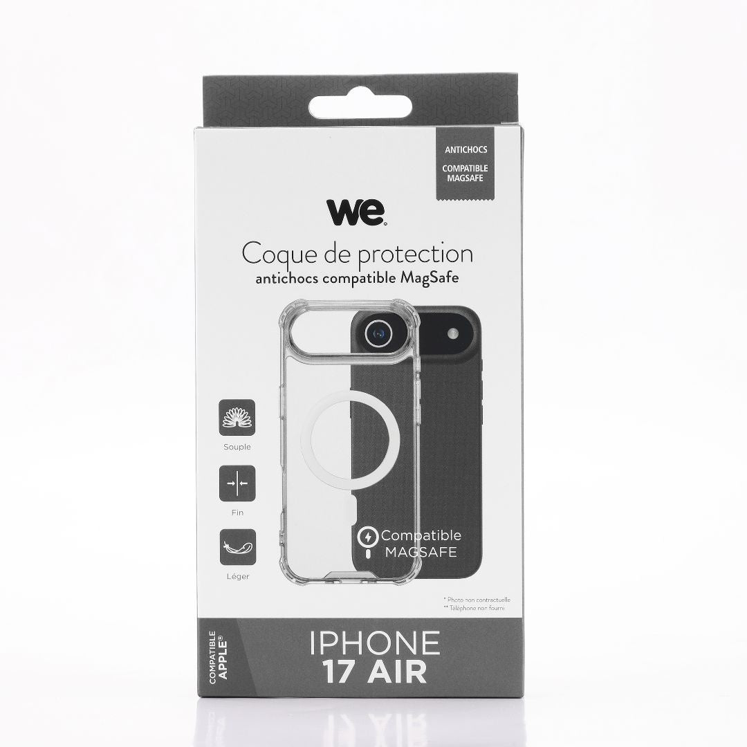 WE Coque de protection MAGSAFE IPHONE 17 AIR Transparent - Antichocs