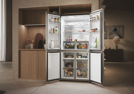 Réfrigérateur multi-portes - HAIER - HCR3818ENMM - Classe E - 467 L - 35 dB - 181,5 x 83,3 x 65 cm - Silver