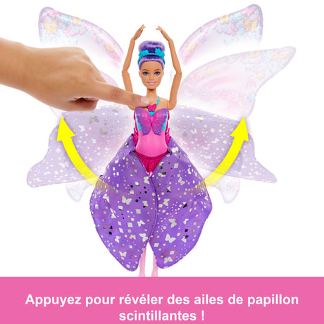 Barbie-De Danseuse a Papillon-Poupée transformation 2 en 1 HXJ10