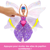 Barbie-De Danseuse a Papillon-Poupée transformation 2 en 1 HXJ10