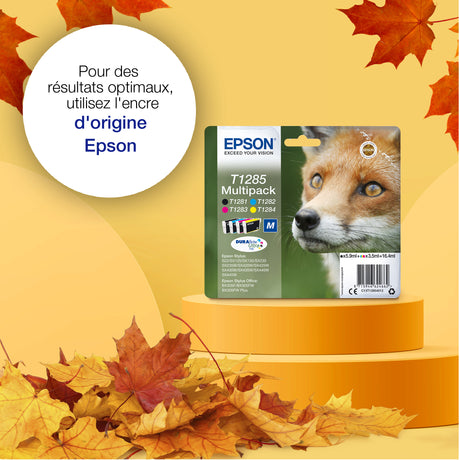 EPSON Multipack T1285 - Renard - Noir, Cyan, Magenta, Jaune (C13T12854012)