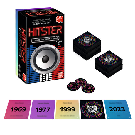 Hitster 100% chanson francaise - jeu de société - dujardin - plongez dans l'univers musical français avec hitster