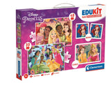 Clementoni - Edukit - Disney Princesses - Coffret apprentissage 4 en 1 - 2 puzzles, 1 mémo, 1 jeu de 6 cubes - Fabriqué en Italie