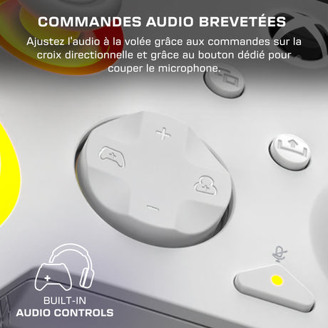 Manette de jeu - Xbox Series X|S, Xbox One et PC - Afterglow Wave - RGB - Filaire - Blanc- TURTLE BEACH
