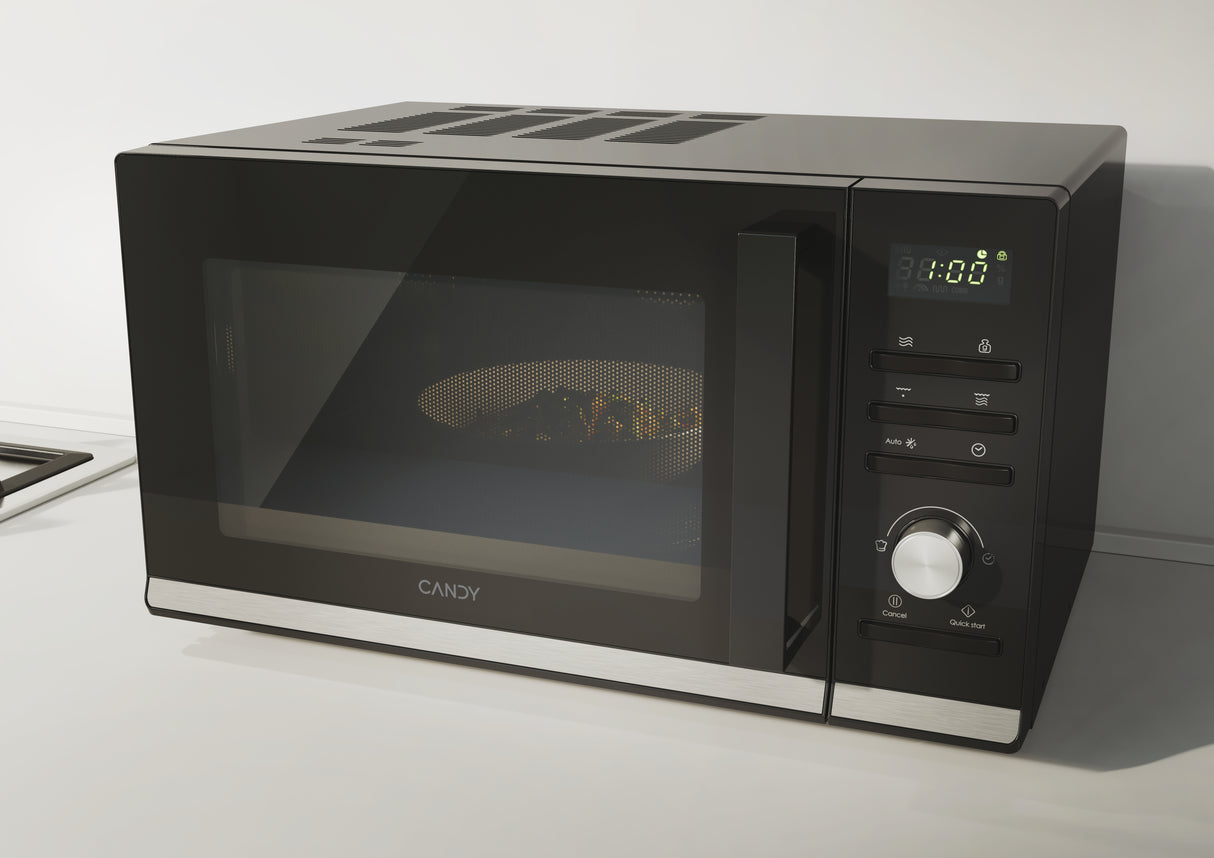 Micro-ondes Gril Candy Moderna CMGA23TNDB 900W 23L Digital Noir - Fonction Décongélation - 11 Niveaux de Puissance - 19 Menus Auto