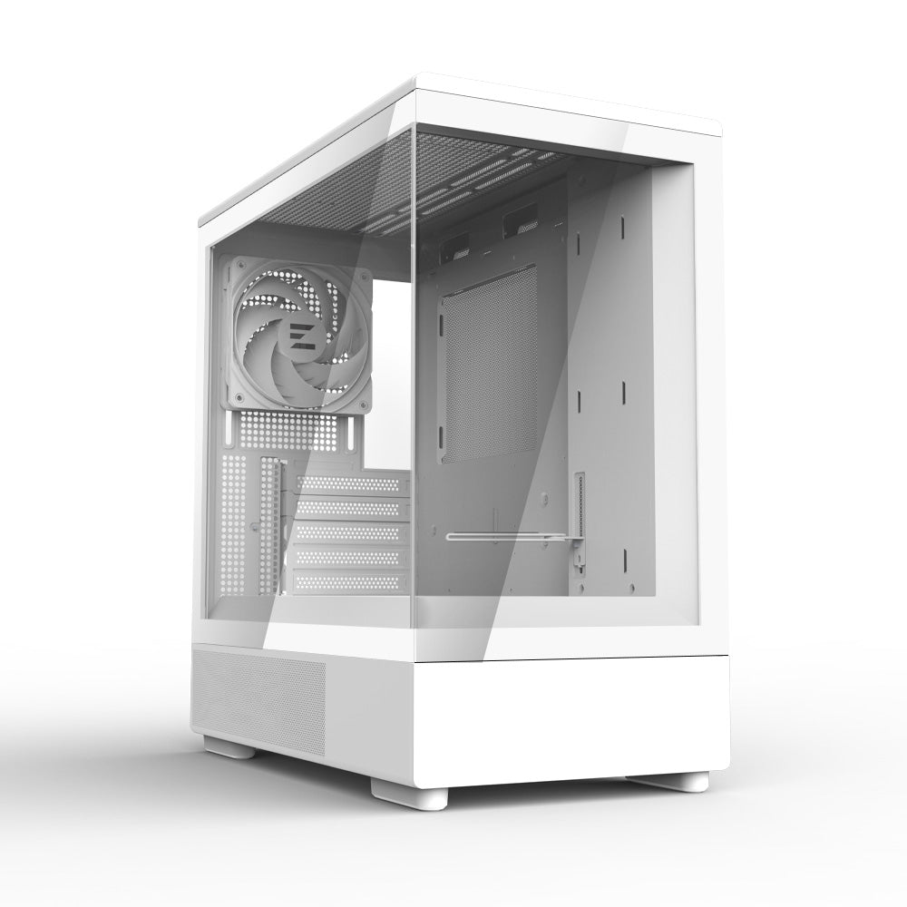 Boitier Mini Tour Micro ATX Zalman P10 RGB avec panneaux vitrés (Blanc)