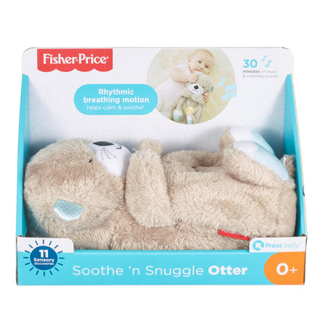 Fisher-Price - Ma Loutre Câlins Bonne Nuit - Peluche Veilleuse Bébé Musicale et Lumineuse - Jouet d'Eveil - Des la naissance FXC66