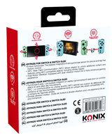 Manettes Joypads - Nintendo Switch et Switch OLED - KONIX - Autonomie 8 h - Fonction vibration - Vert et bleu
