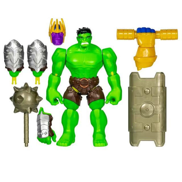 MixMashers Hulk Deluxe, figurine 12 cm personnalisable a mélanger et combiner avec accessoires, Marvel, des 4 ans