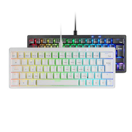 Clavier Gamer mécanique (Yellow Silent) Mars Gaming MKMiniPro RGB (Noir)