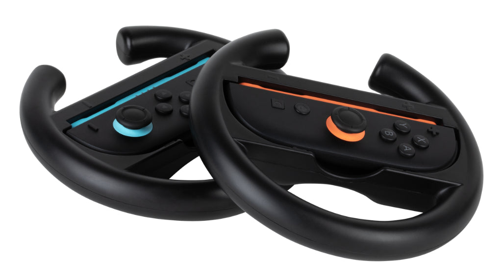 Paire de volants de course - Manettes Joy-Con Nintendo Switch 2 - Konix - Plastique - Noir