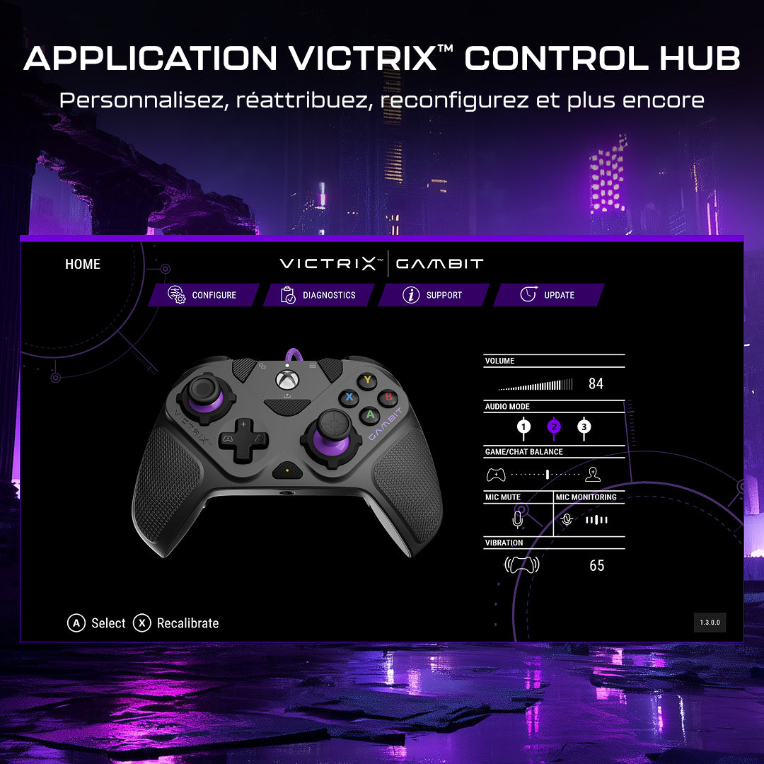 Manette de tournoi Turtle Beach Victrix Gambit Prime - Filaire, Programmable, Xbox