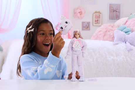 Cutie Reveal - Chat mauve - Barbie - JJP64