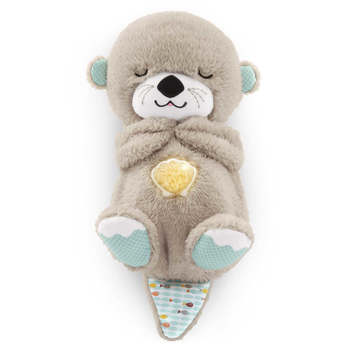 Fisher-Price - Ma Loutre Câlins Bonne Nuit - Peluche Veilleuse Bébé Musicale et Lumineuse - Jouet d'Eveil - Des la naissance FXC66