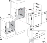 Four encastrable - Pyrolyse - WHIRLPOOL - WOI68PT1SXAF - Inox - 73 L - 59,5 x 56,4 x 59,7 cm