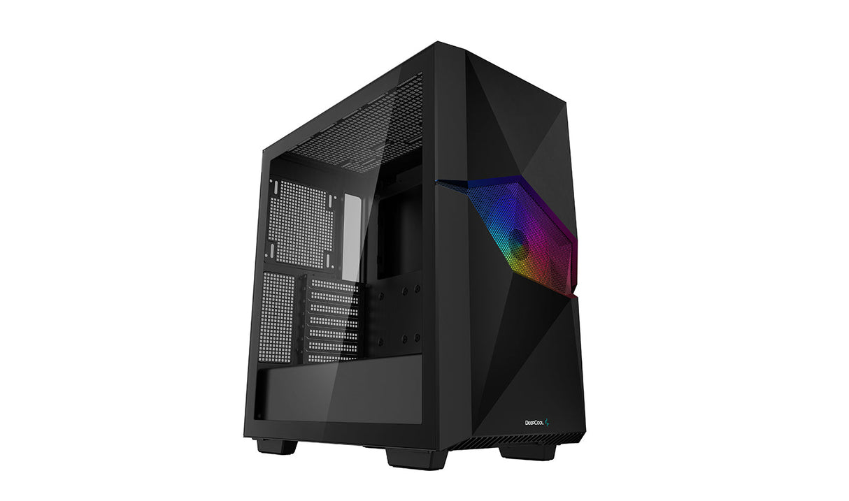 Boitier Moyen Tour ATX DeepCool Cyclops RGB avec panneau vitré (Noir)