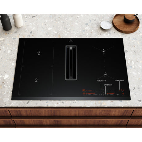 Plaque de cuisson aspirante a induction - ELECTROLUX - 4 foyers - 78 x 52 cm - KCC83443