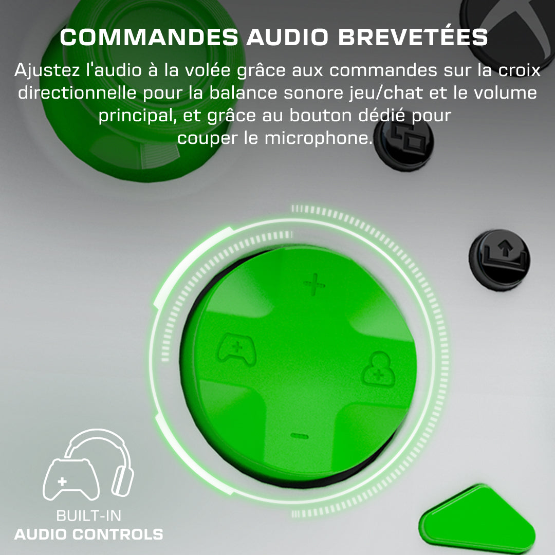 Manette de jeu - Xbox Series X|S, Xbox One et PC - Rematch Core - RGB - Filaire - Blanc / Vert - TURTLE BEACH