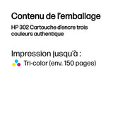 Cartouche d'encre HP 302 (3 Couleurs)