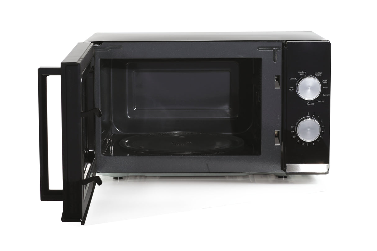 Micro-ondes Gril CANDY CMG20TNMB Moderna 20L 700W - Gril 900W - UI mécanique 6 niveaux de puissance - Fonction Décongélation poids