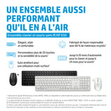 Ensemble Clavier Souris sans fil HP 650 - AZERTY - Noir