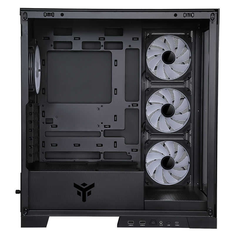Boitier Moyen Tour ATX iTek Showbui 45 RGB avec panneaux vitrés (Noir)