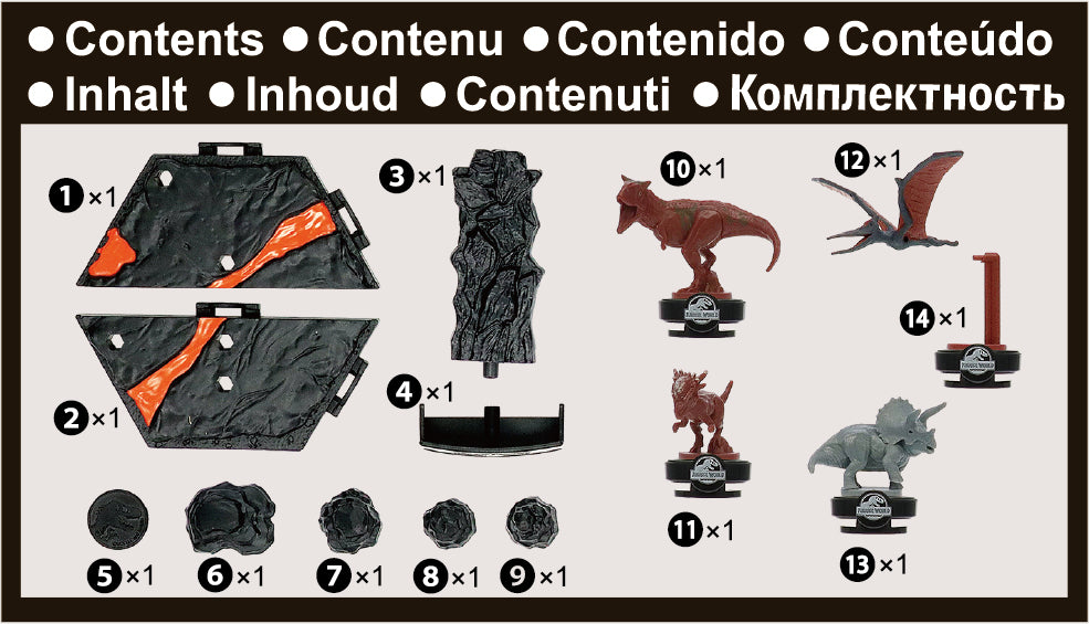 Jeu d'Équilibre - EPOCH GAMES - Jurassic World Volcano Quake - Dinosaures sur Plateforme, Dernier en Place Gagne !