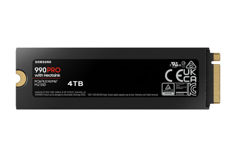 SAMSUNG - 990 PRO avec dissipateur- SSD Interne - 4 To - NVMe M.2 PCIe 4.0x4 - Vitesse lecture jusqu'a 7 450 Mo/s