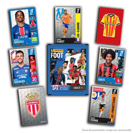Blister - PANINI - Foot Ligue 1 2024-2025 - McDonald's - 12 pochettes - 2 offertes - 98 stickers