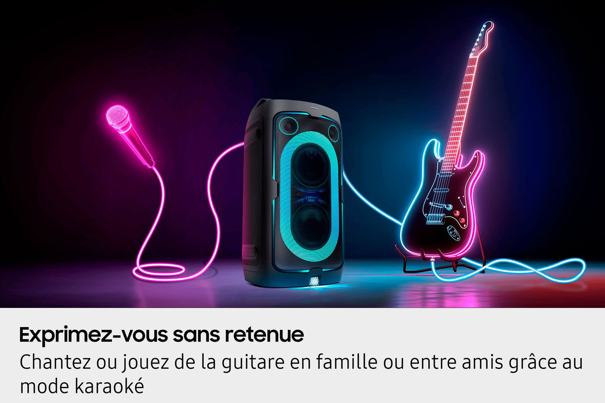 Enceinte - SAMSUNG - MX ST40F/XE - 160 W - Effets lumineux - Bluetooth - Batterie 16h - Noir
