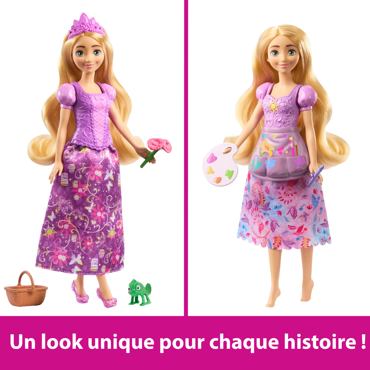 Princesses Disney-Poupée Raiponce Pique-Nique Et Art-Coffret - 3 ans+- JBG09